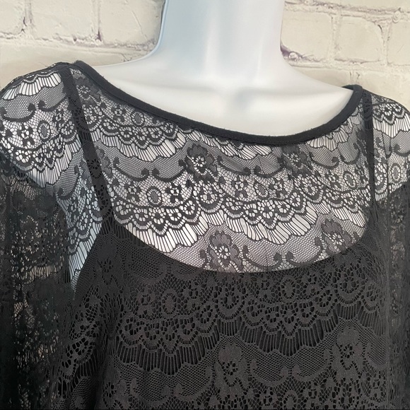 Rue21 Black Lace Blouse Large - Picture 2 of 8